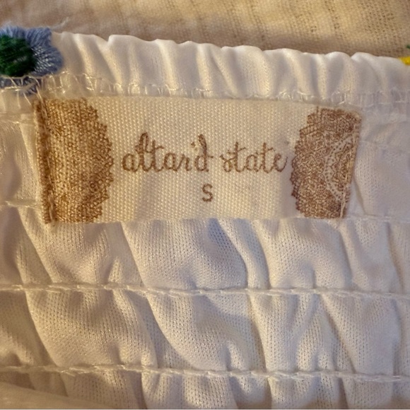 Altar'd State Floral Embroidered Babydoll Puff Sleeve Dress - Picture 6 of 7